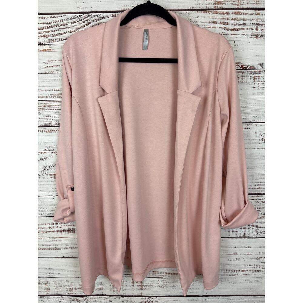 Womens Massini Essentials Open Front Pale Pink Lightweight Jacket Blazer Size S